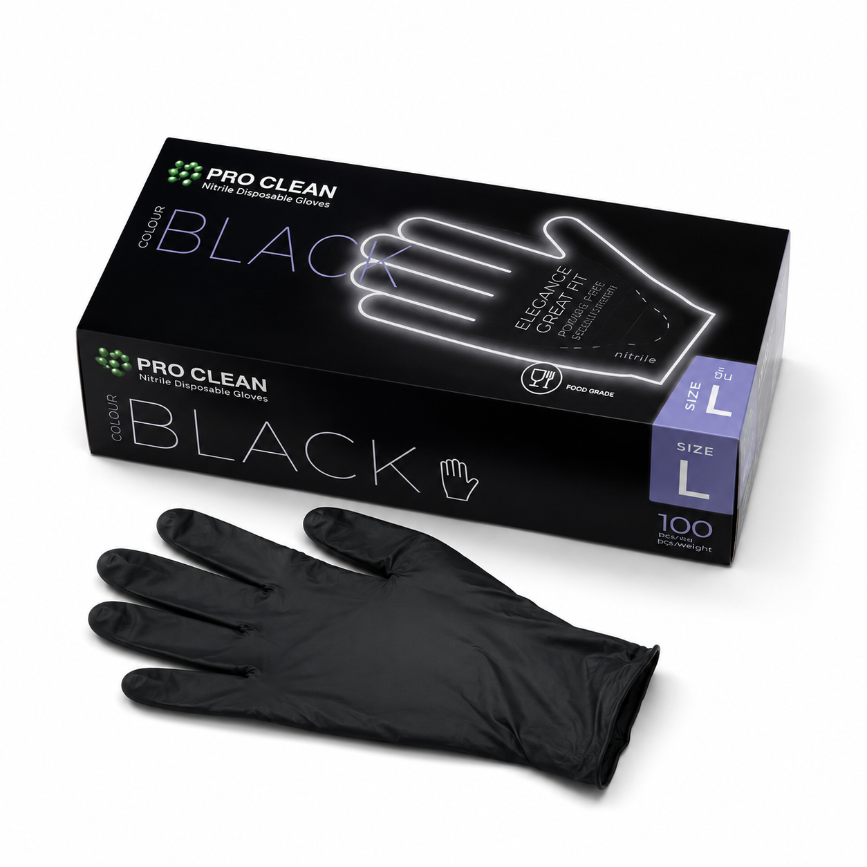 ผลิตภัณฑ์ PRO CLEAN Nitrile Black สำหรับลูกค้าองค์กร